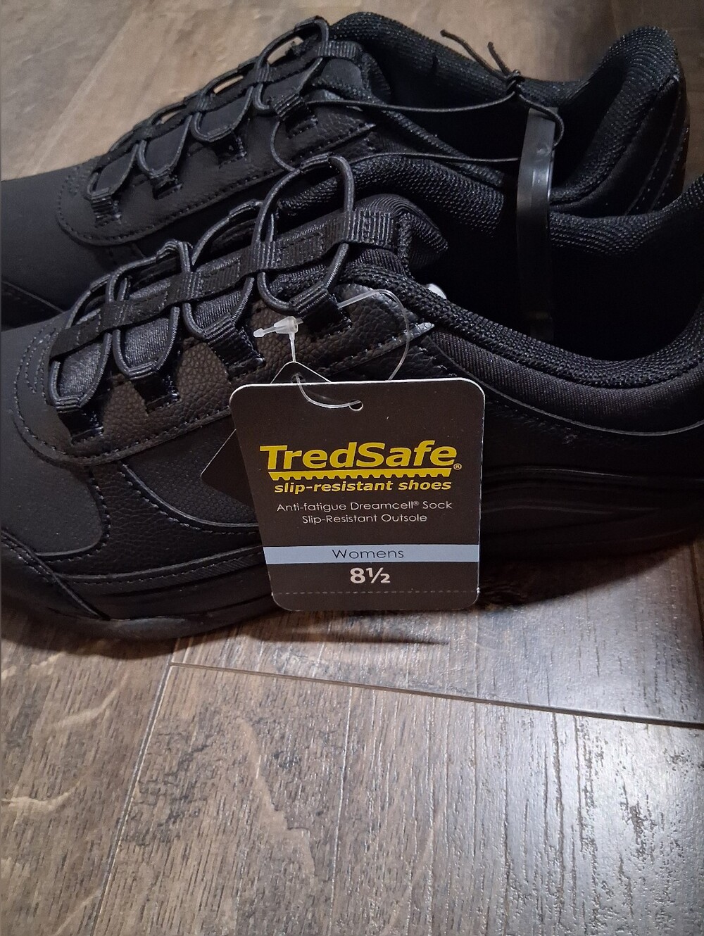 TredSafe Women's Black Slip-Resistant Athletic Shoes 8.5